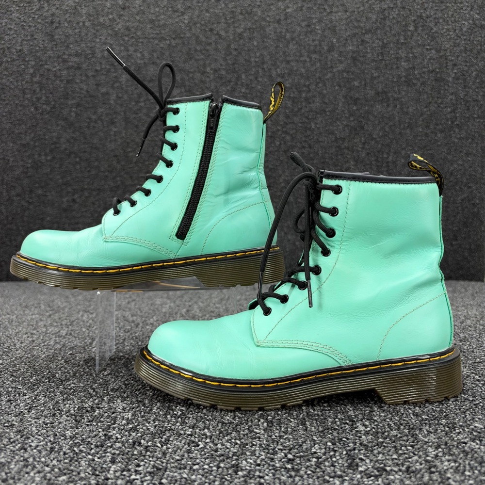 Dr. Martens 1460 Pascal Side Zip Boots Womens 6 Mint Green grunge edgy punk